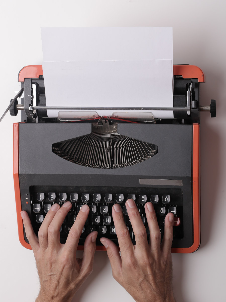 typewriter - writing a book